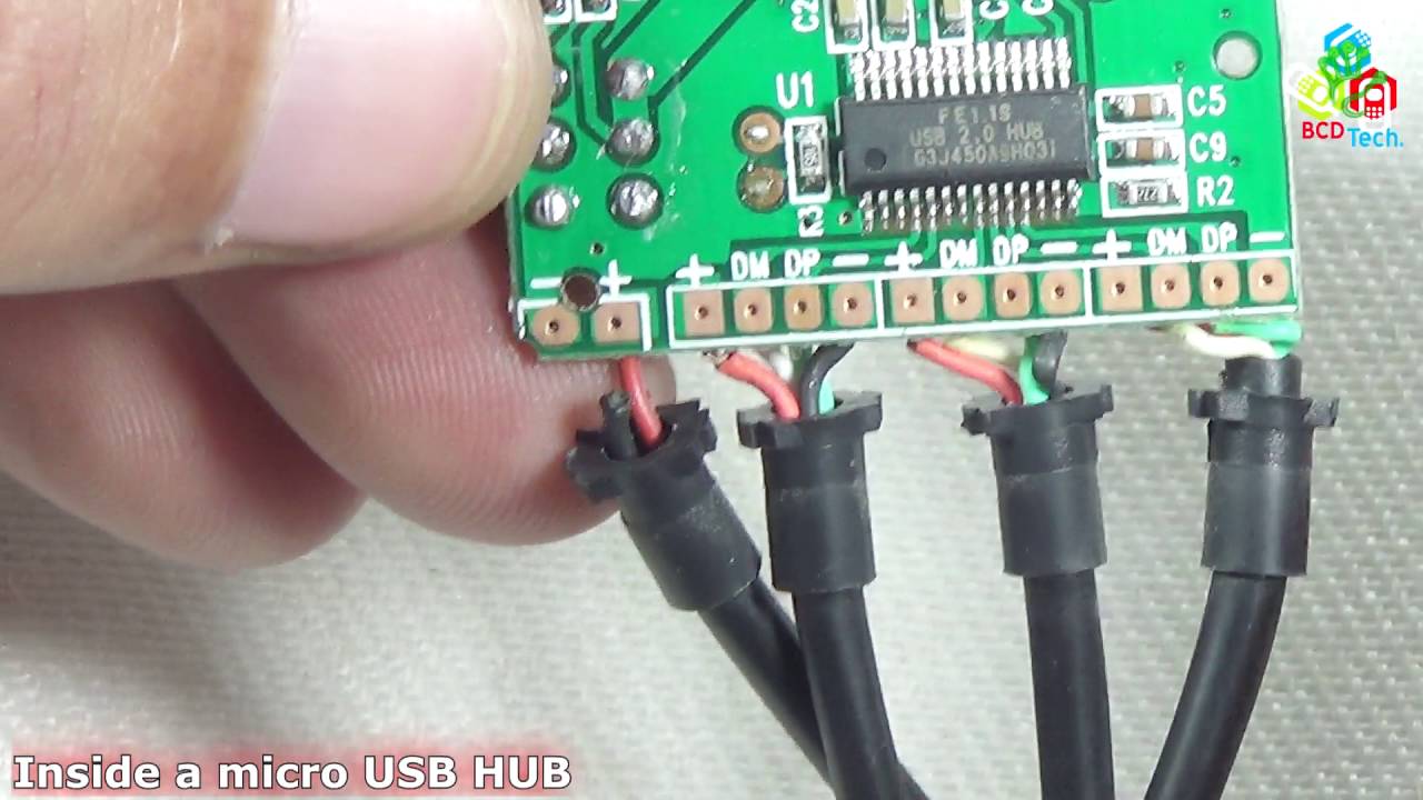What Inside a micro USB HUB - YouTube