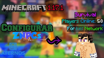 ATERNOS - COMO CONFIGURAR ZNPCS PLUGIN DE NPC [2022] 1.17.1