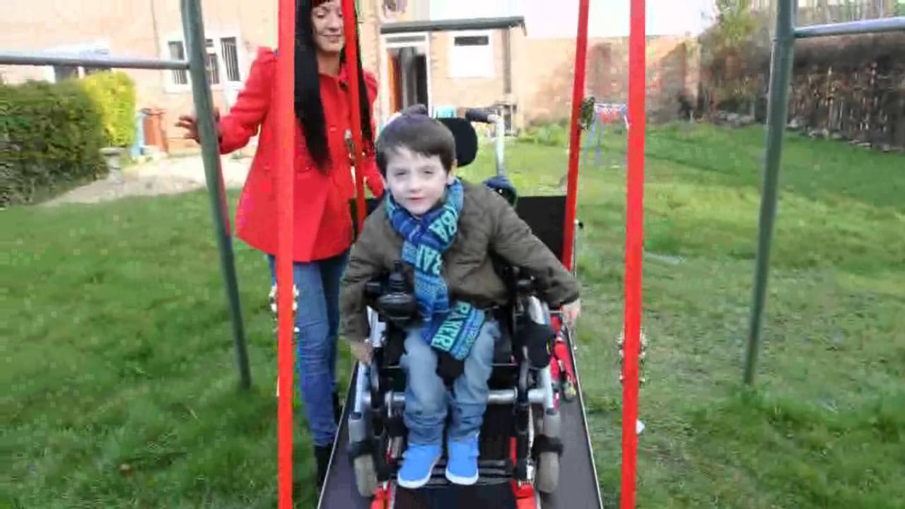 Ethan Bird from Hull enjoys specially made swing for wheelchair YouTube