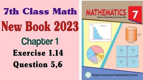 Class 7 Math New Book 2023 Chapter 1 Exercise 1.14 Question 5,6