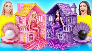 Nhà Đơn Màu Thử thách | Barbie vs Bratz Nàng Tiên Cá Super Hyper DO