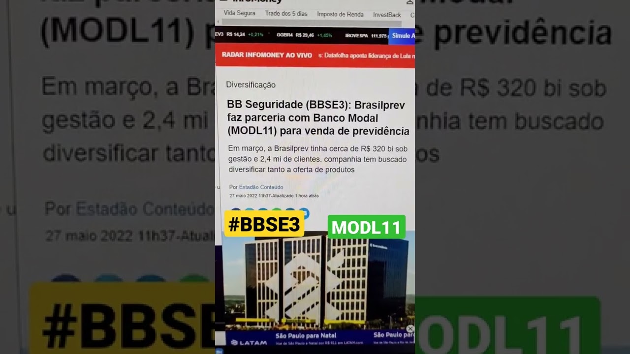 BB Seguridade anuncia parceria com o Banco Modal. 