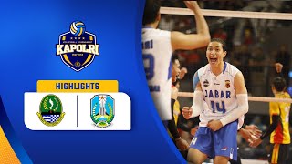 Highlight Kapolri Cup 2024 Putra - Jawa Barat vs Jawa Timur 3-0 | Moji