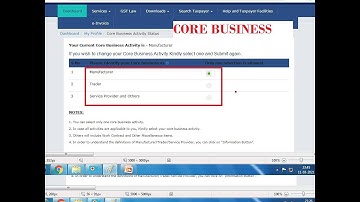New GST update be careful in selection of Core business activity