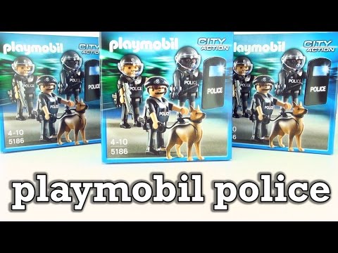Playmobil Police Special Forces Unit 5186 - 3 boxes with Police K9 - Playmobil Polizei