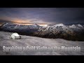 Mountain Winter Wild Camping in the Snow