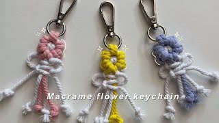 How to make macrame flower keychain || yarnivora Net Worth