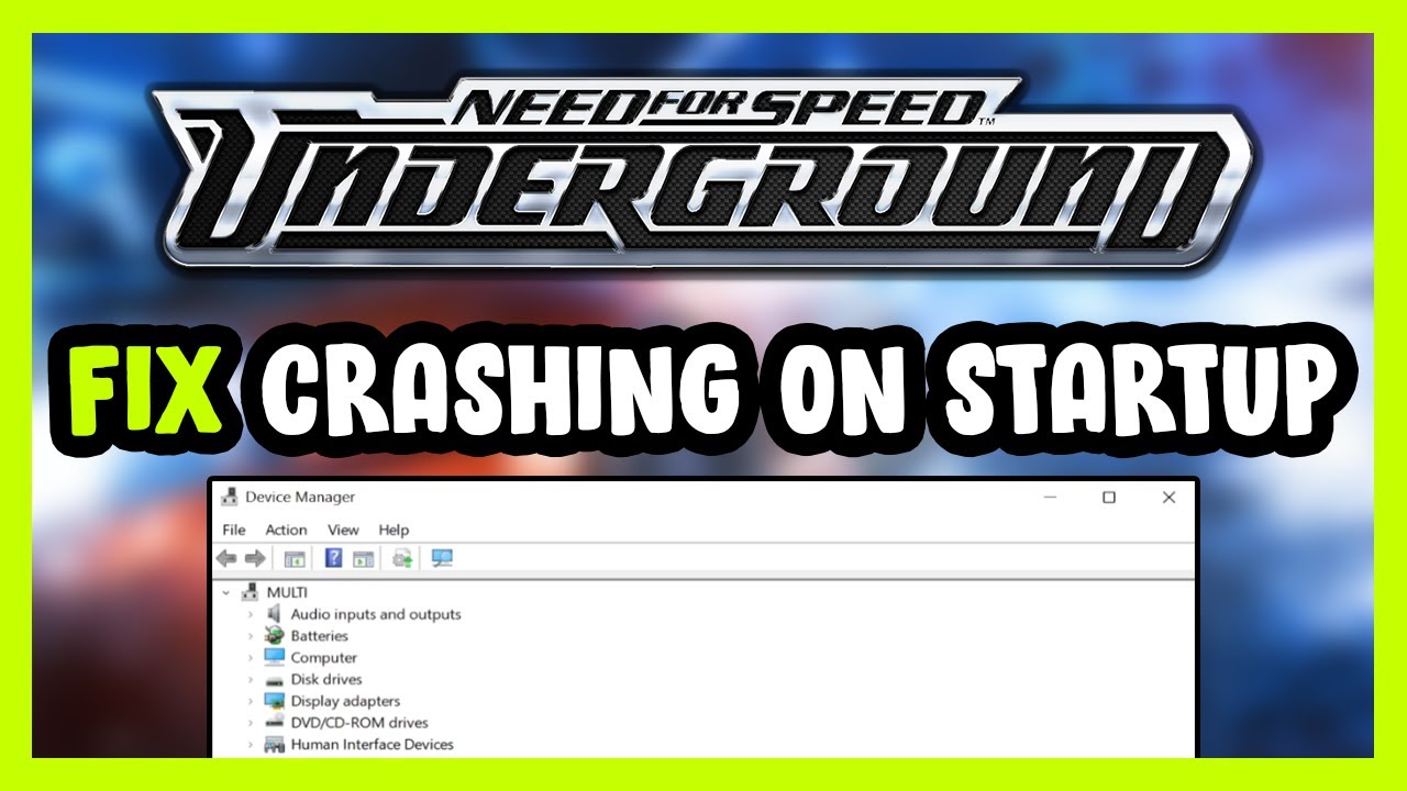 How to FIX Need for Speed: Underground 1 Crashing on Startup! - YouTube