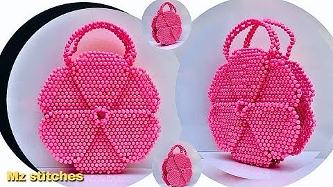 EASIEST way to make a FLOWER designed BEADED BAG//DIY Flower Beaded Bag//DIY Tutorial