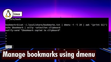Manage bookmarks using dmenu