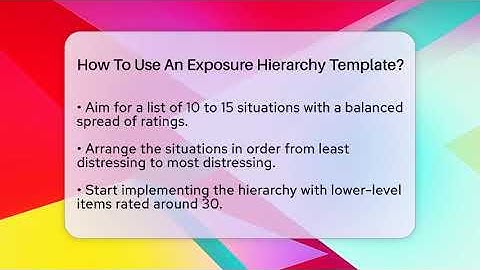 How To Use An Exposure Hierarchy Template? - Cognitive Therapy Hub