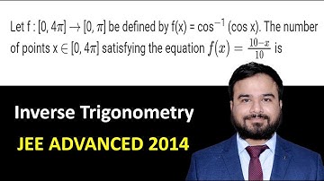 Let f:[0,4π]→[0,π] be defined by f(x)=cos-1(cosx). Number of point x∈[0,4π] satisfying f(x)=10-x/10