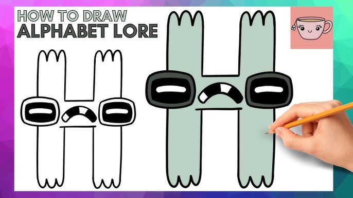 How To Draw Alphabet Lore - Letter Z  Cute Easy Step By Step Drawing  Tutorial 