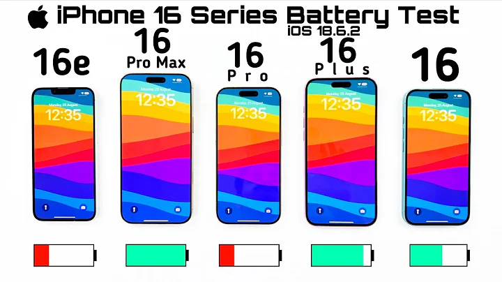 iPhone 16e vs iPhone 16 vs 16 Pro Max vs 16 Pro vs 16 Plus - iOS 18.6.2 ULTIMATE Battery DRAIN Test
