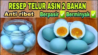 CARA BIKIN TELUR ASIN 2 BAHAN |  BERMINYAK DAN  BERPASIR  | PALING SIMPEL GAK PAKE RIBET