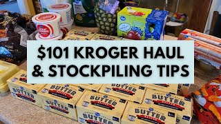 $100 Grocery Haul to Kroger  Building My Stockpile with Tips for You!