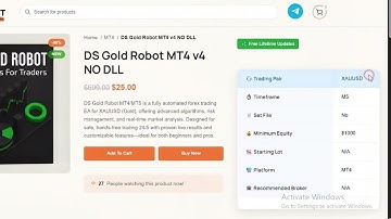DS Gold Robot MT4/MT5 – Automated Gold EA for XAUUSD | Smart Filters & Real-Time Dashboard