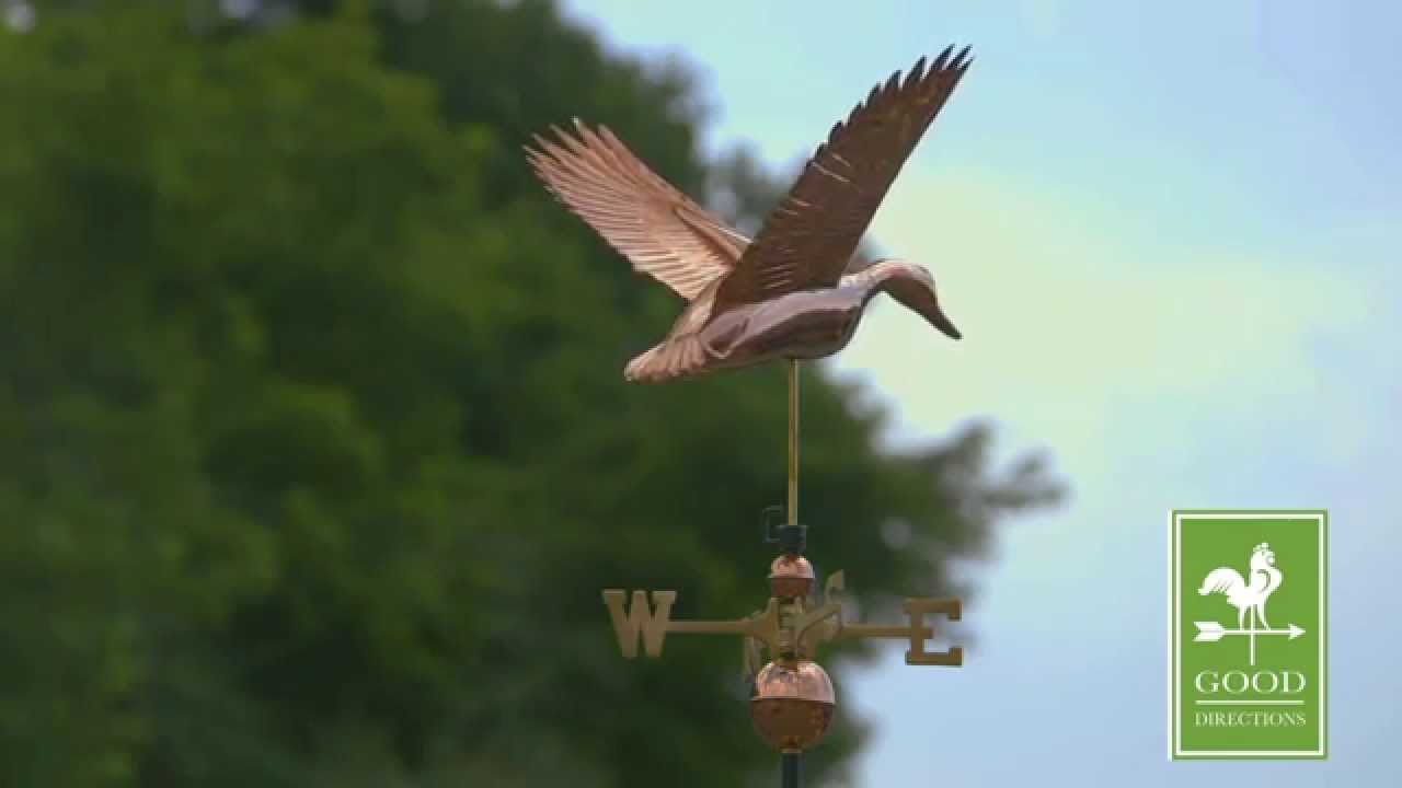 Good Directions 9613p Flying Duck Weathervane Polished Copper Youtube