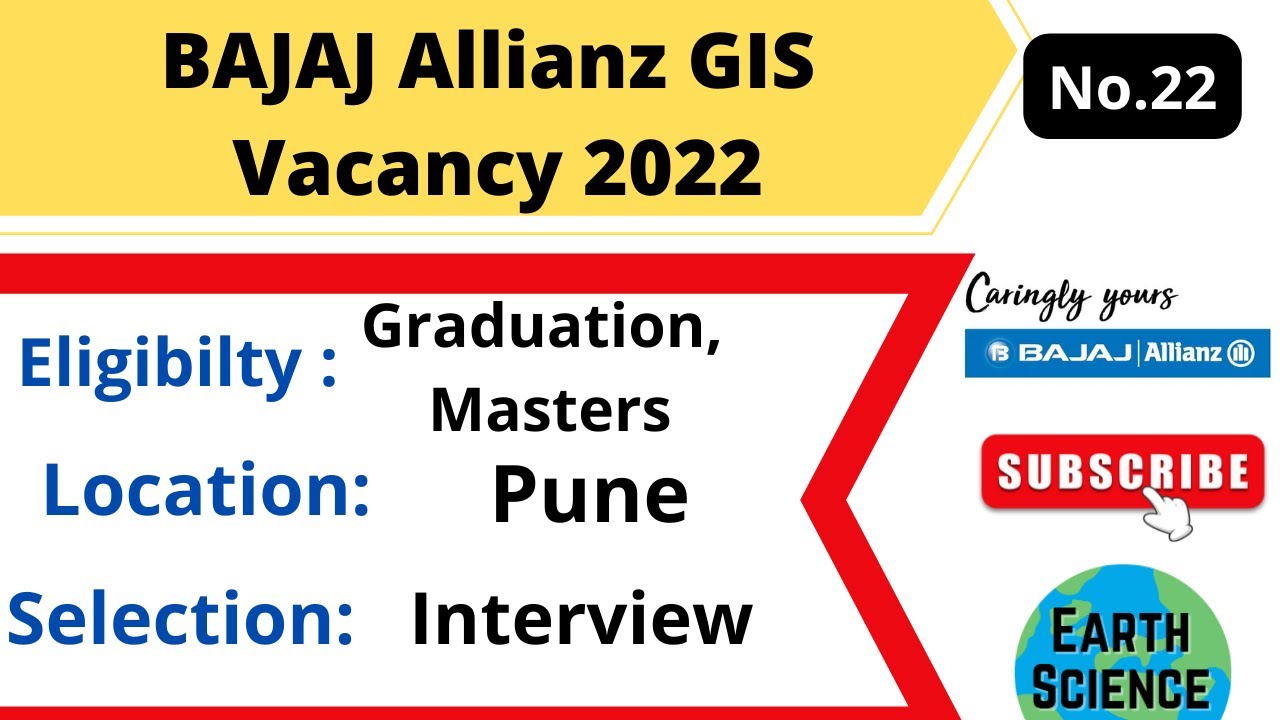 BAJAJ Allianz GIS Jobs Vacancy For GIS Specialist India GIS Job