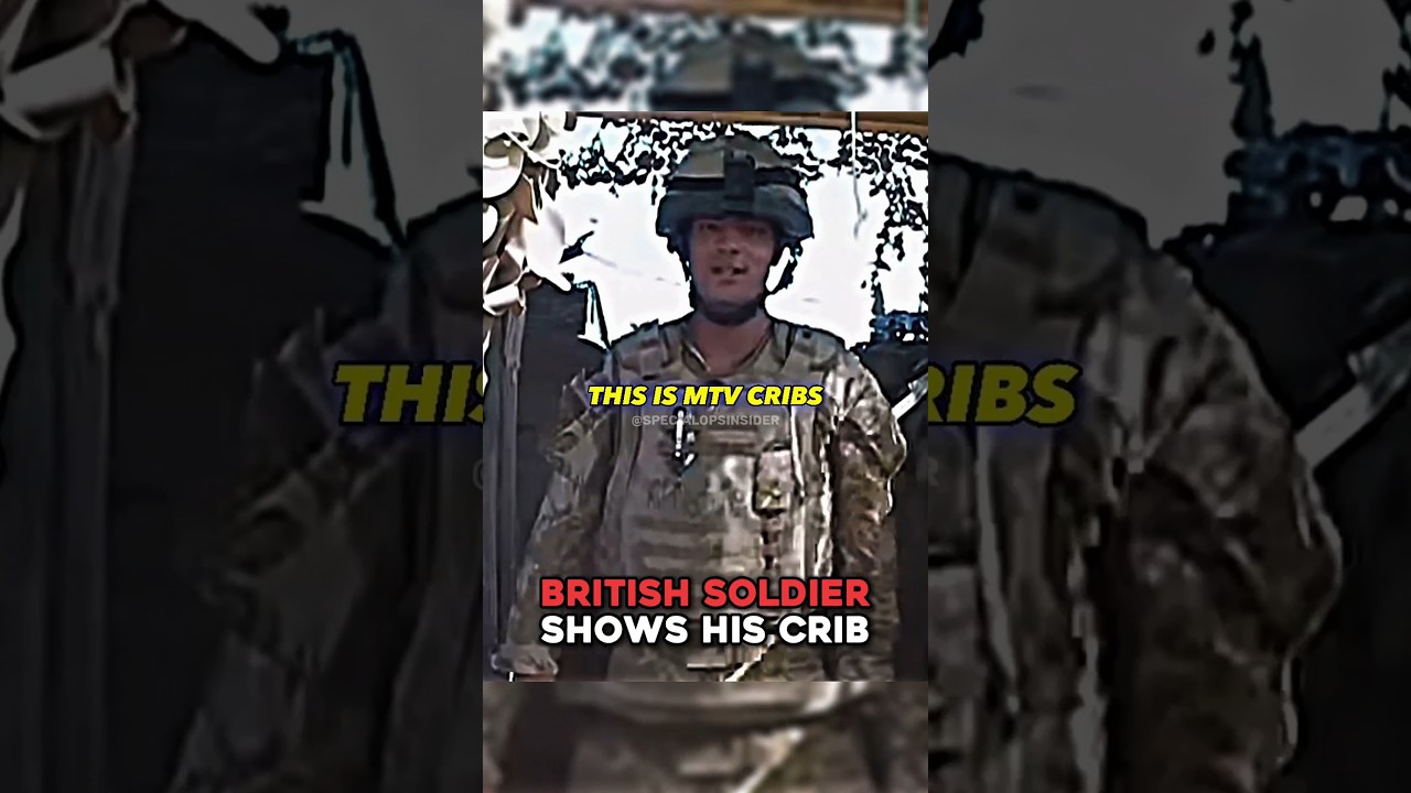 British Soldier Shows His Crib