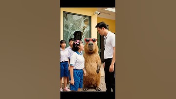 Capy đá bóng làm bể kính #capybara