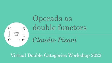 Claudio Pisani: Operads as double functors
