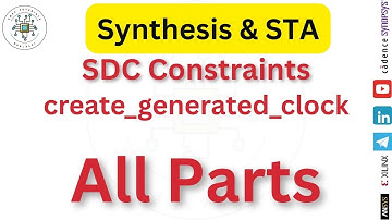 Een gegenereerde klok maken | Volledige tutorial (alle 5 delen) | SDC-beperkingen | Synthese en STA