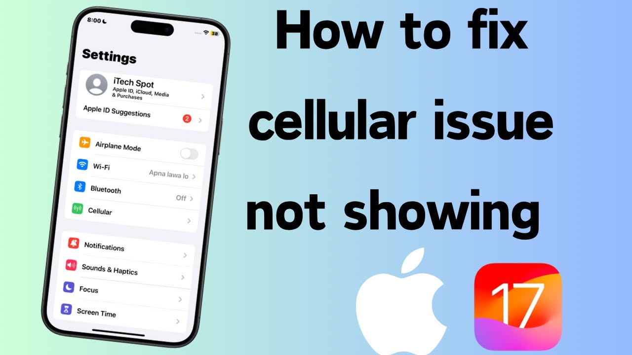 How to Fix Cellular Option Not Showing Issue on iPhone | 2024