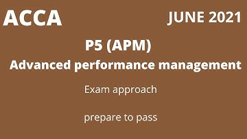 P5 APM   Day 04   June 2021   Advanced Performance Management ACCA Exam Approach Webinars