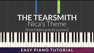 THE TEARSMITH - Nica's Theme (from Fabbricante di lacrime) EASY Piano Tutorial Resimi