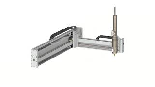 Cantilever con guías LinMot E01 y F01 con motor lineal PR01