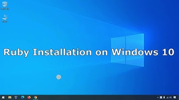Ruby installation on Windows 10