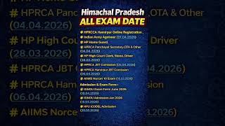 Himachal Pradesh # test #hprca #recuitment #2026 #feed #shortsfeed