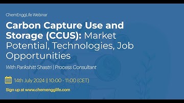 Carbon Capture Use and Storage (CCUS): Market Potential, Technologies, Job Opportunities | Webinar