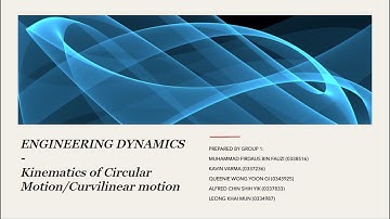 Engineering Dynamics - Principles of Kinetics and Kinematics, Circular/Curvilinear Motion (GROUP 1)