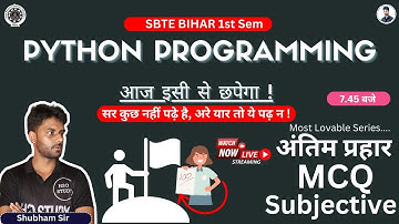अंतिम प्रहार|bihar polytechnic 1st semester python programming|सब कुछ इसी से आएगा|H2O STUDY|