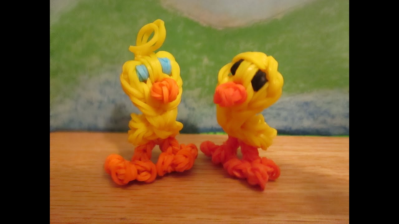 rainbow-loom-duck-rubber-ducky-charm-3-d-standing-youtube