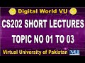 CS202 Short Lecture Topic no 1 to 3