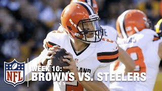 Johnny Manziel's Crazy Fumble on Browns' First Snap of the Game! | Browns vs. Steelers | NFL