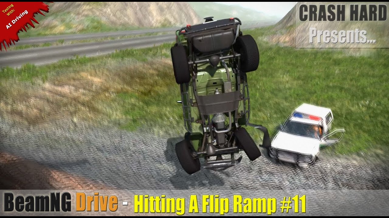 BeamNG Drive - Hitting A Flip Ramp #11 - YouTube