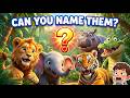Wild Animals for Kids 🦁 Learn Animal Names & Sounds | Fun Preschool Learning