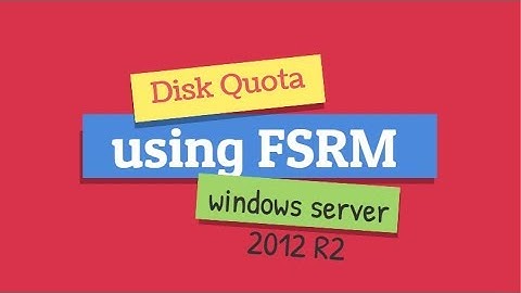 Quota management using FSRM on Windows Server 2012 R2 in Hindi