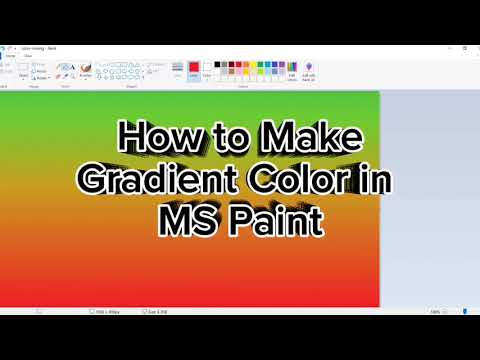 How to make gradient color in Microsoft paint | Mix color in paint