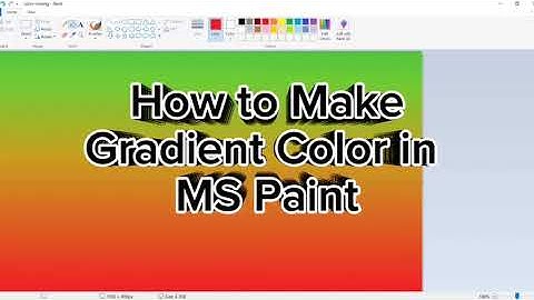 How to make gradient color in Microsoft paint | Mix color in paint