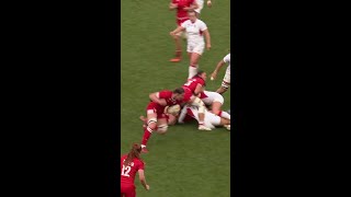 Massive tackle for the Red Roses 🌹 #Rugby #RWC2021 #Shorts