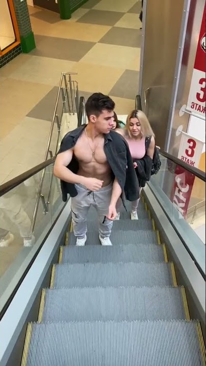 Elevator prank by handsome rusian boy