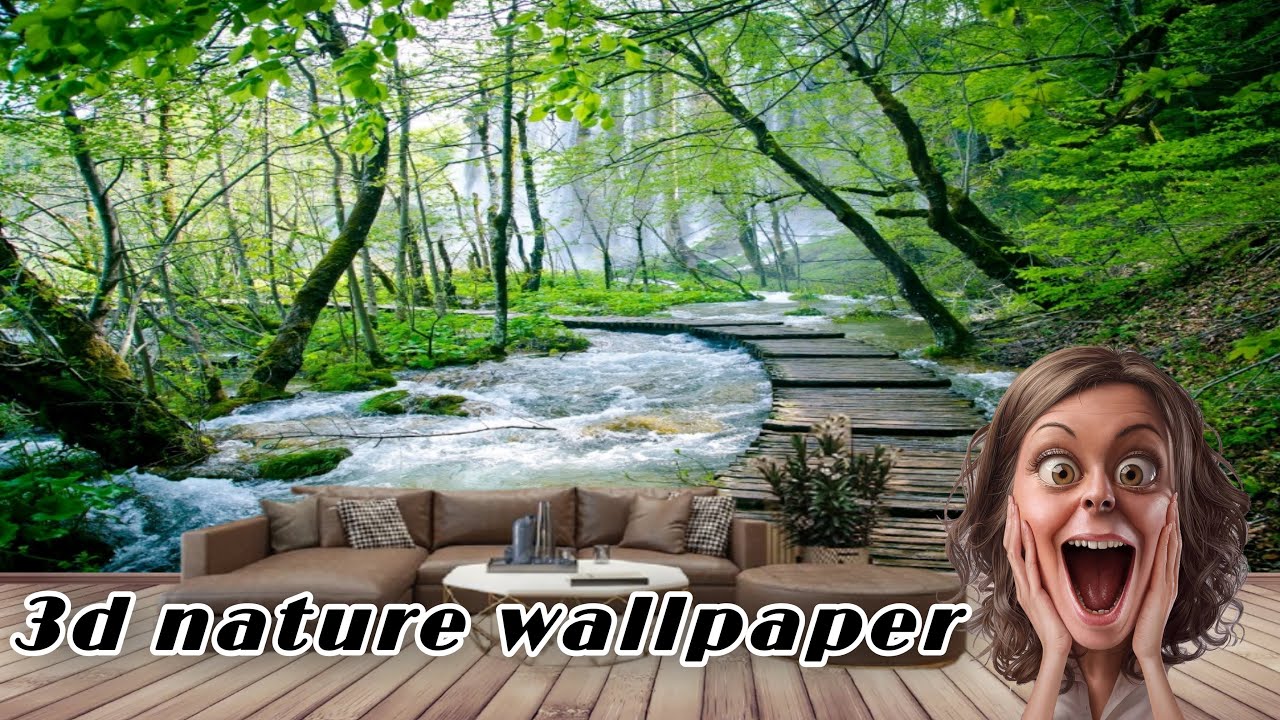 Orange Forest Nature Wallpaper  Home Decoram