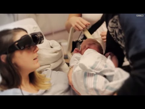 Blind mother sees her baby for the first time