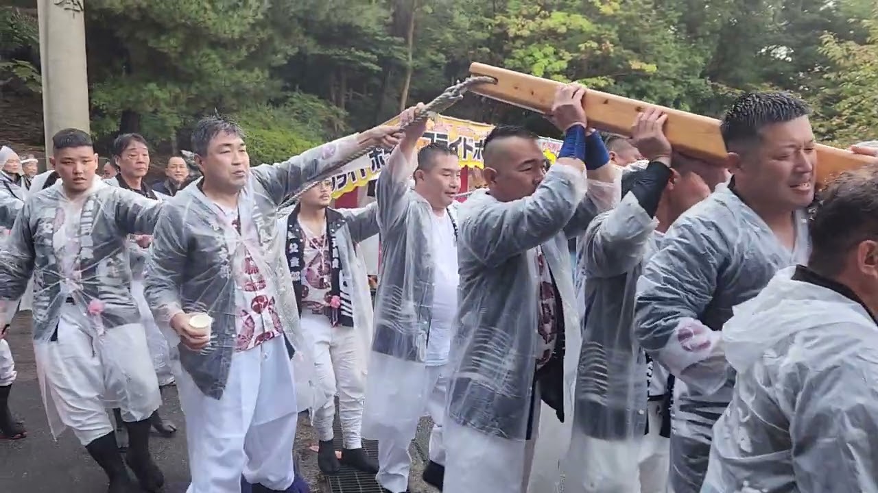 2025年乙島祭り 日曜日 朝 宮下から養父入口まで