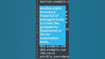 Ansible Static Inventory  #ansible #inventory